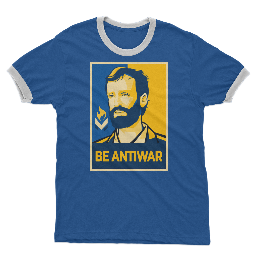 Scott Horton - Be Antiwar Adult Ringer T-Shirt