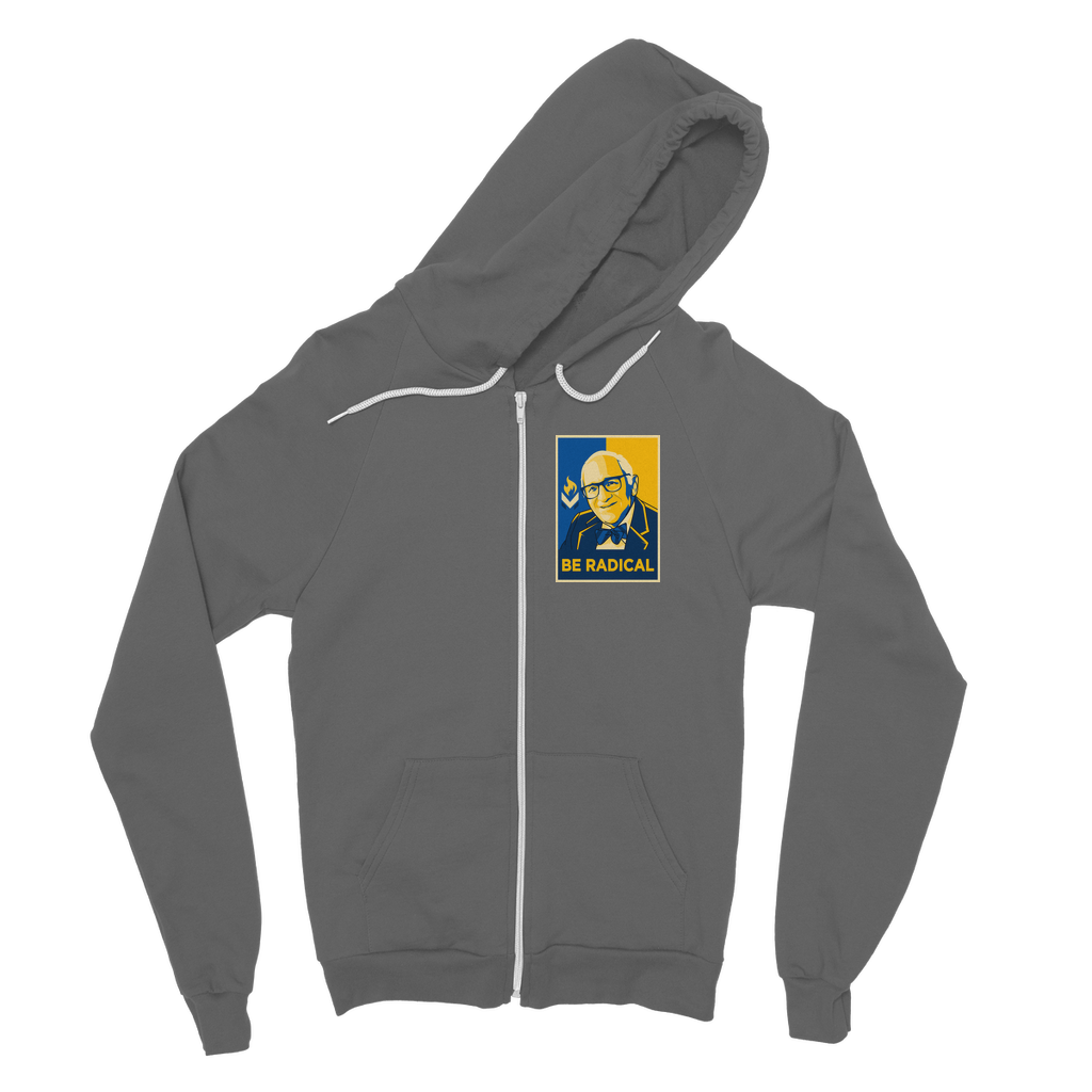 Murray Rothbard Be Radical Classic Adult Zip Hoodie