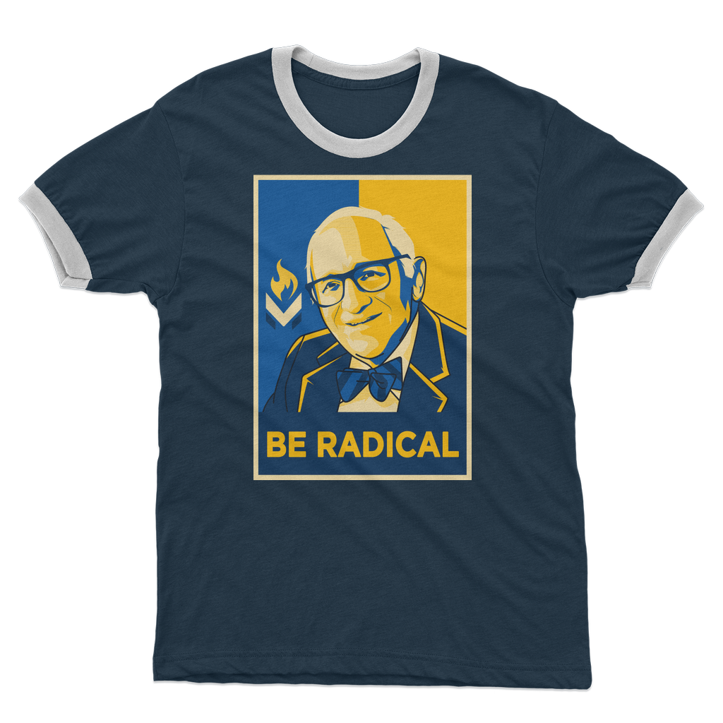 Murray Rothbard Be Radical Adult Ringer T-Shirt
