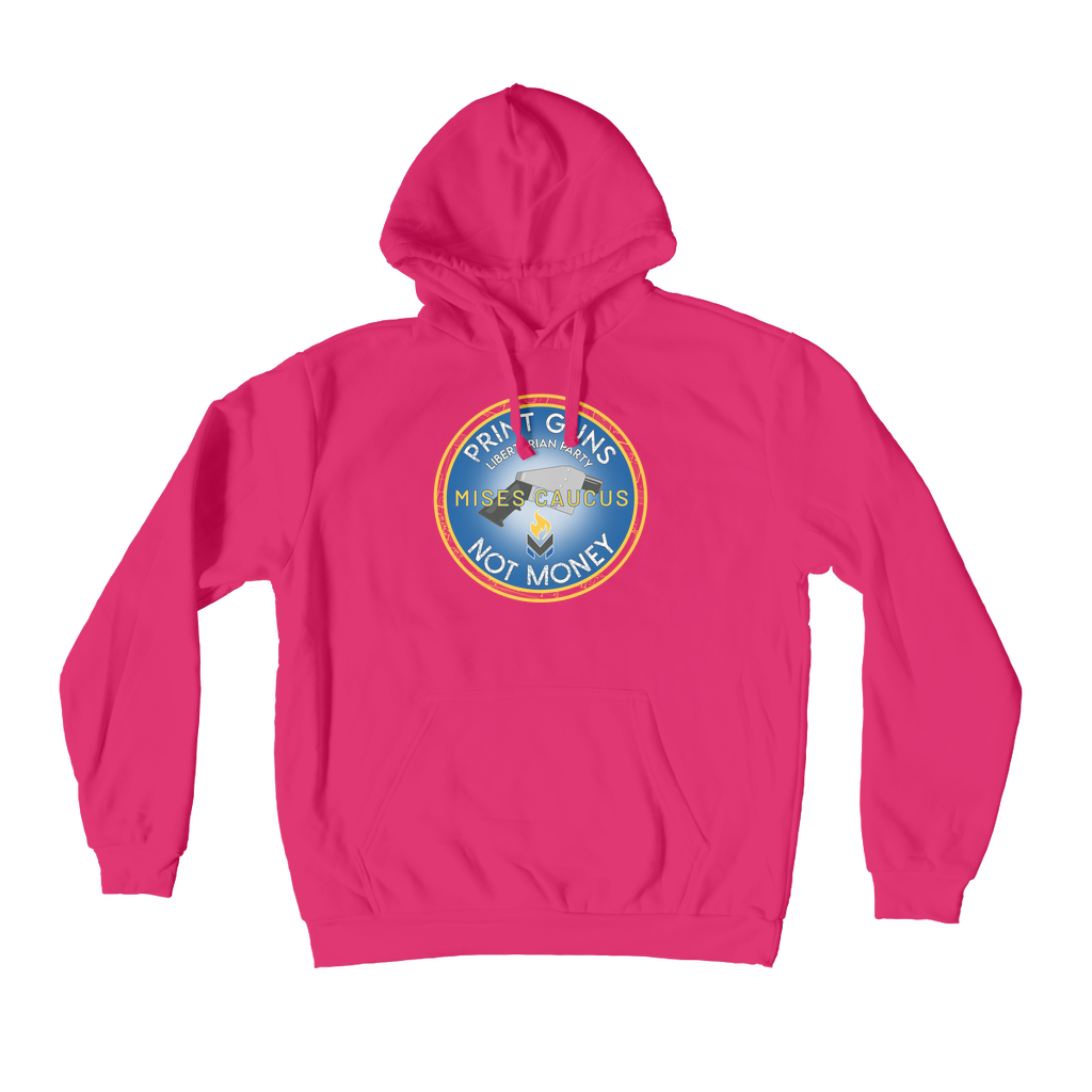 Print Guns Not Money Premium Adult Hoodie
