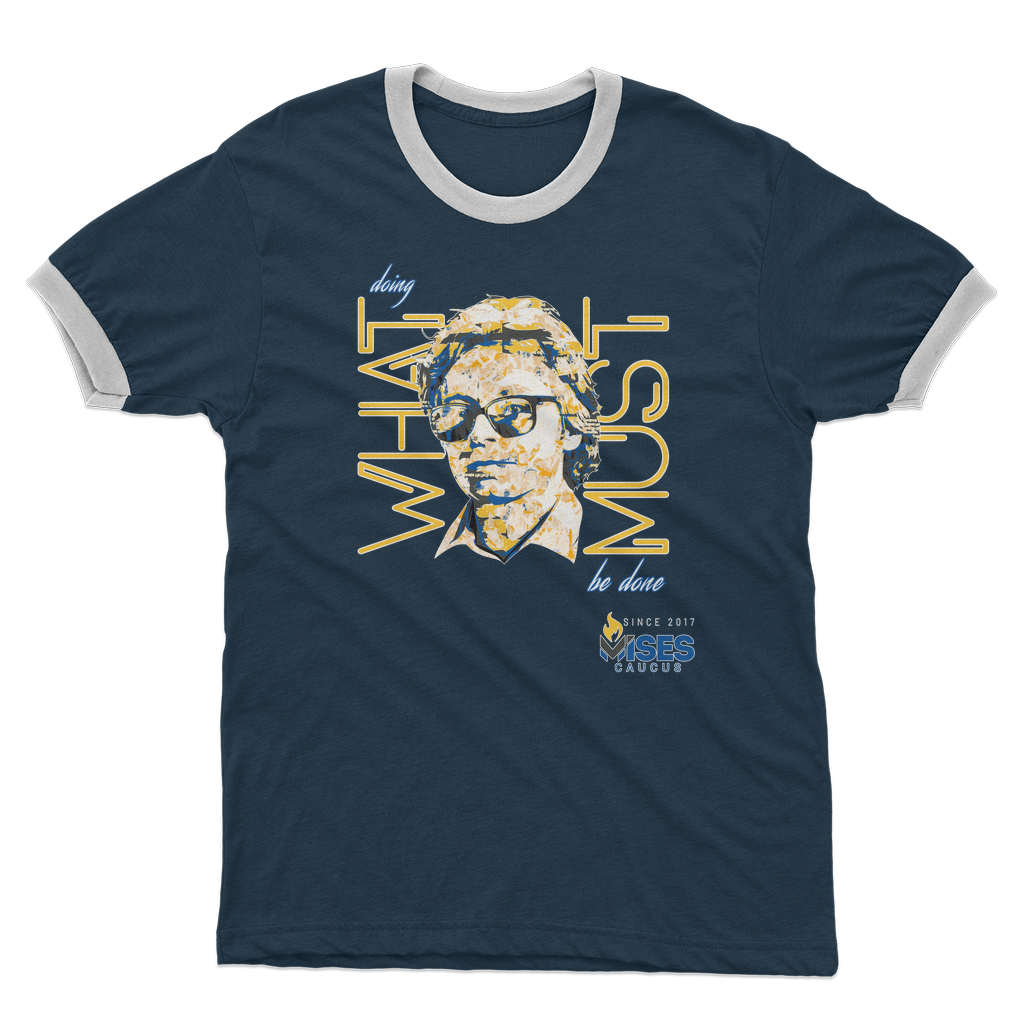 Hoppe - What Must Be Done Adult Ringer T-Shirt