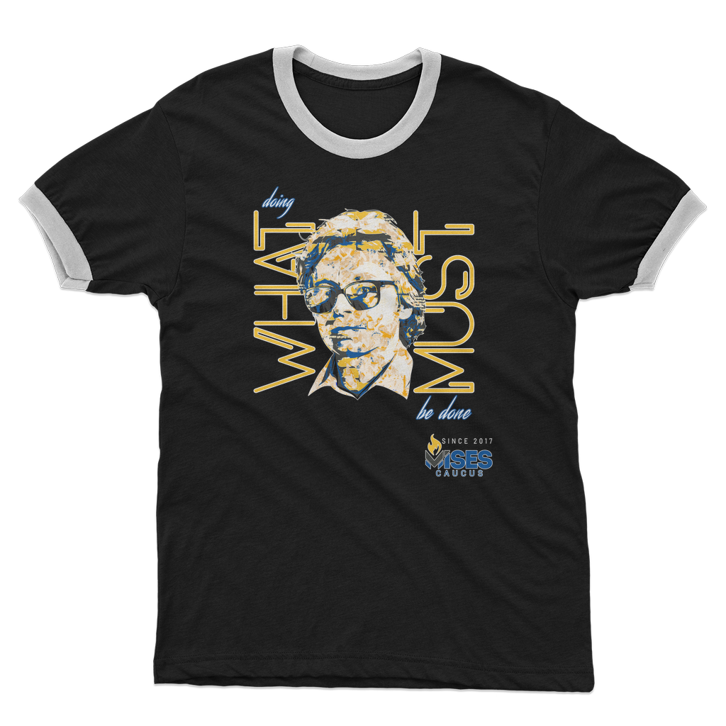 Hoppe - What Must Be Done Adult Ringer T-Shirt