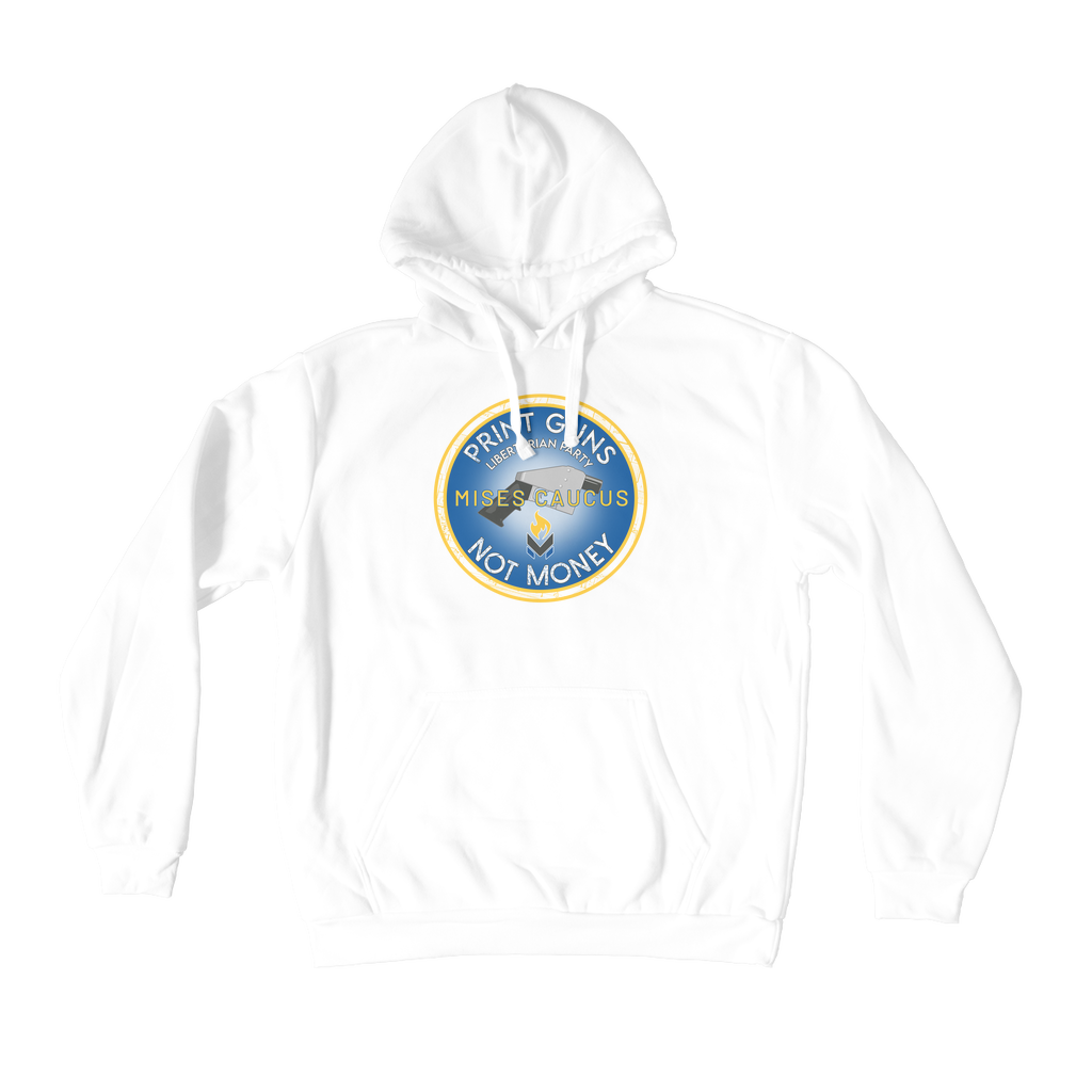 Print Guns Not Money Premium Adult Hoodie