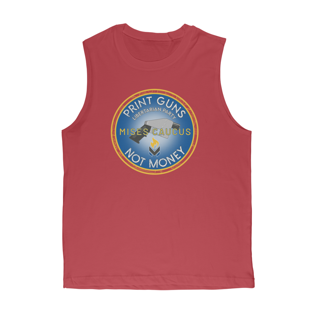 Print Guns Not Money Classic Adult Muscle Top