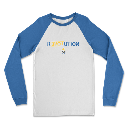 Mises Caucus ReLovution Blue Classic Raglan Long Sleeve Shirt