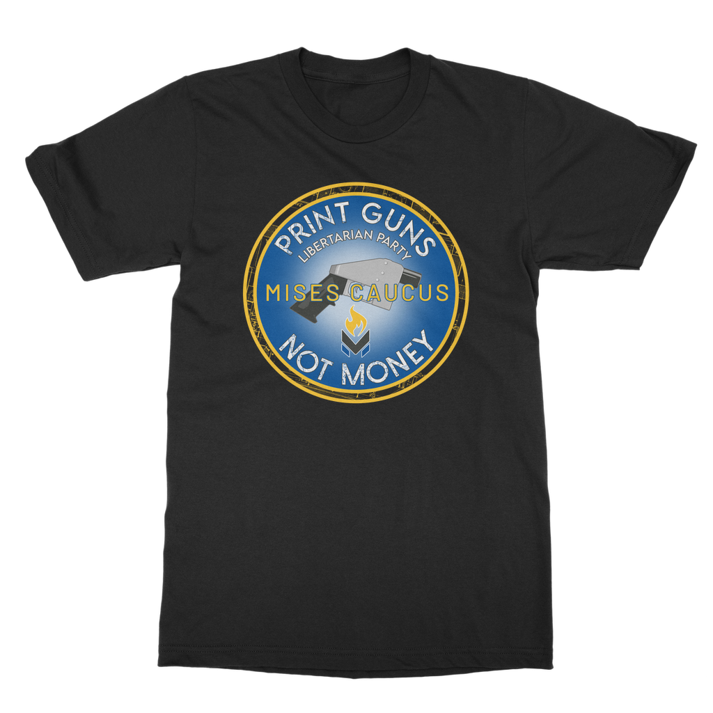 Print Guns Not Money Classic Adult T-Shirt