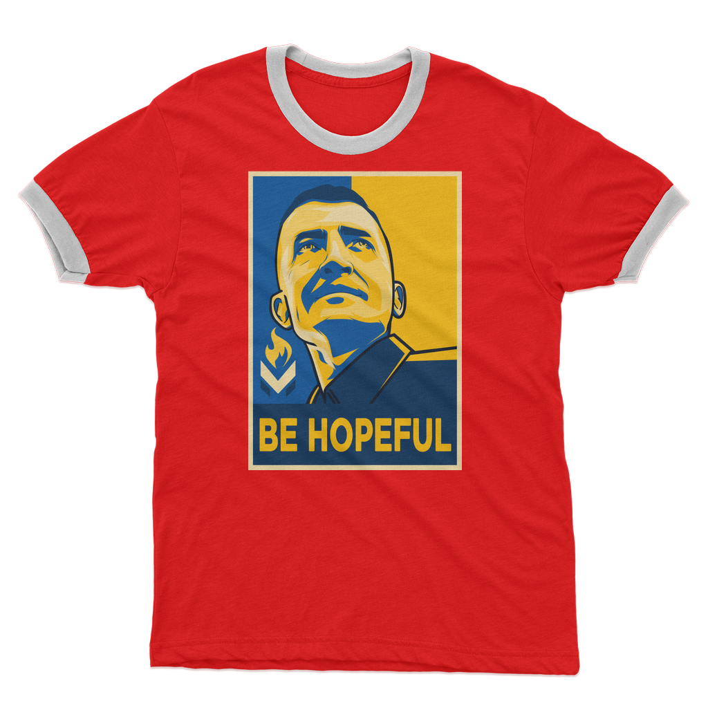 Michael Malice - Be Hopeful Adult Ringer T-Shirt