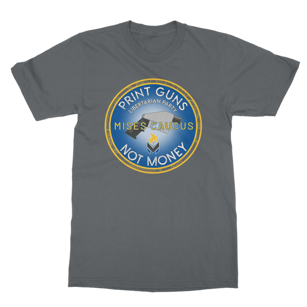 Print Guns Not Money Classic Adult T-Shirt