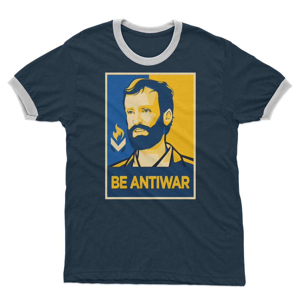 Scott Horton - Be Antiwar Adult Ringer T-Shirt