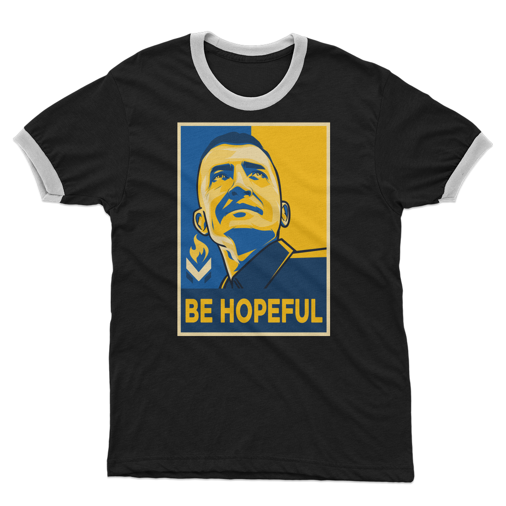 Michael Malice - Be Hopeful Adult Ringer T-Shirt