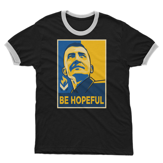 Michael Malice - Be Hopeful Adult Ringer T-Shirt