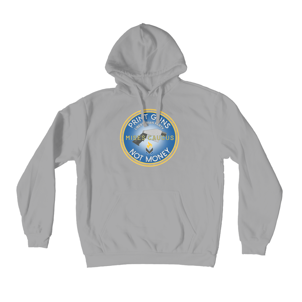 Print Guns Not Money Premium Adult Hoodie