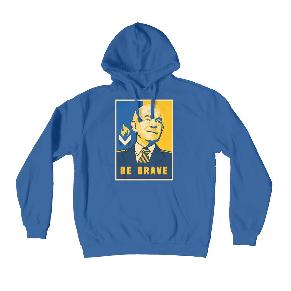 Ron Paul Be Brave Logo Premium Adult Hoodie