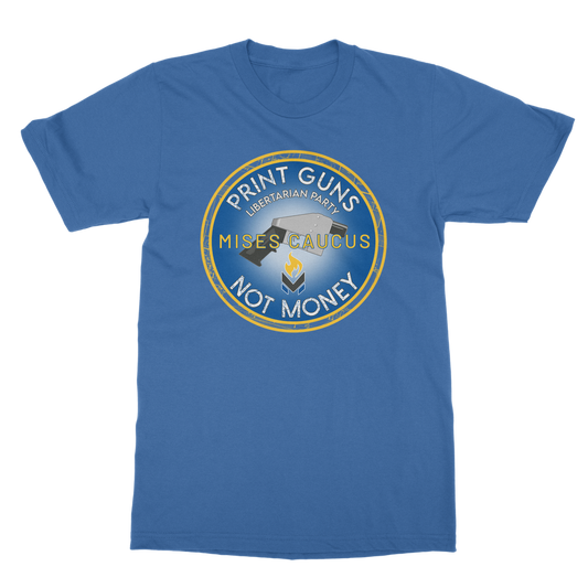 Print Guns Not Money Classic Adult T-Shirt