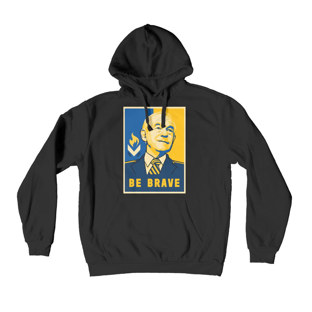 Ron Paul Be Brave Logo Premium Adult Hoodie