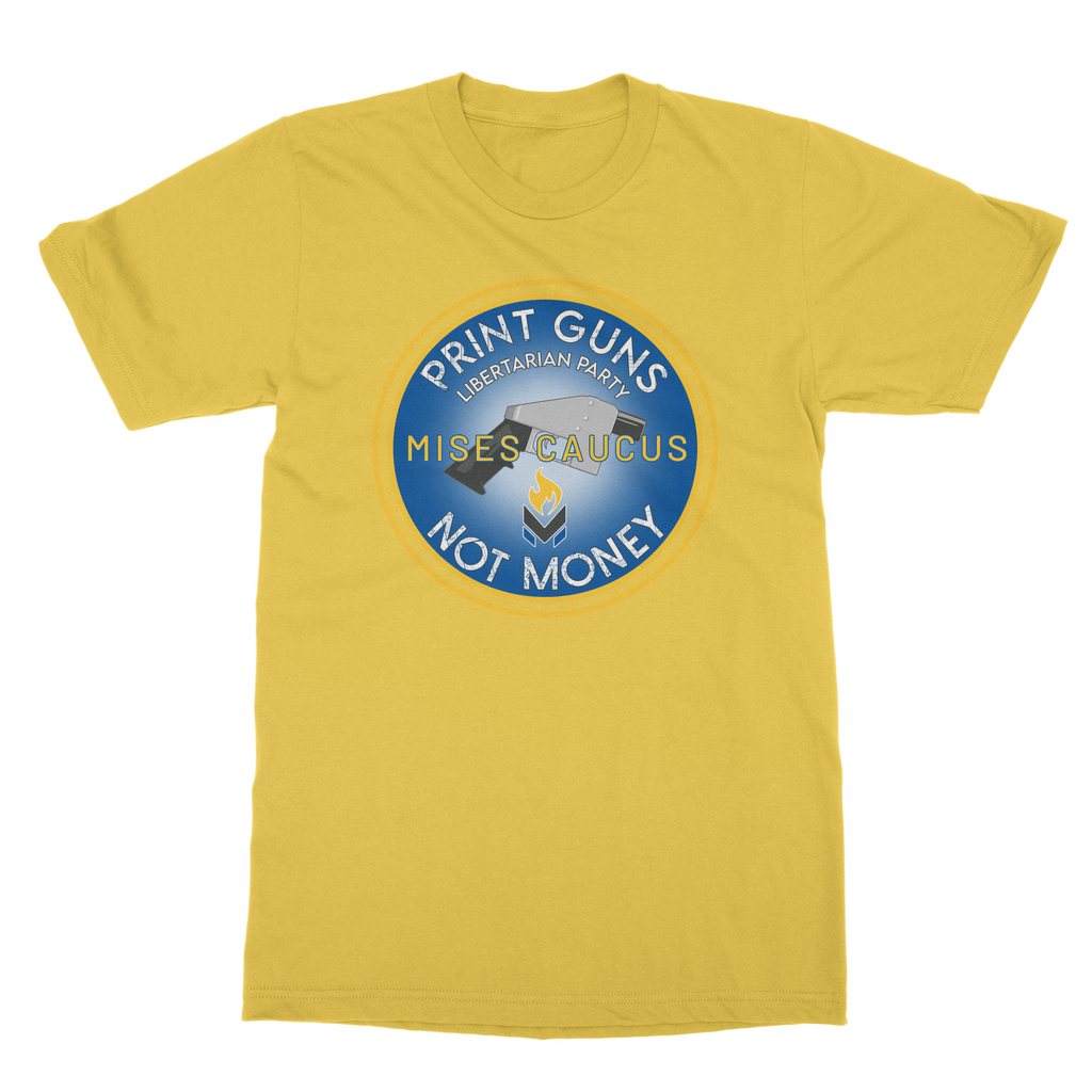 Print Guns Not Money Classic Adult T-Shirt