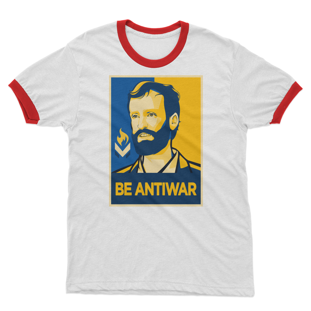Scott Horton - Be Antiwar Adult Ringer T-Shirt
