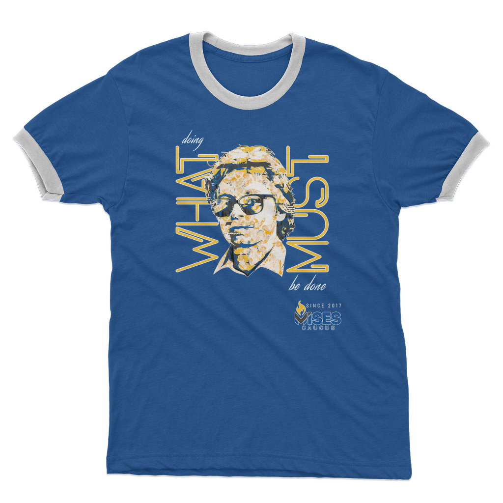Hoppe - What Must Be Done Adult Ringer T-Shirt