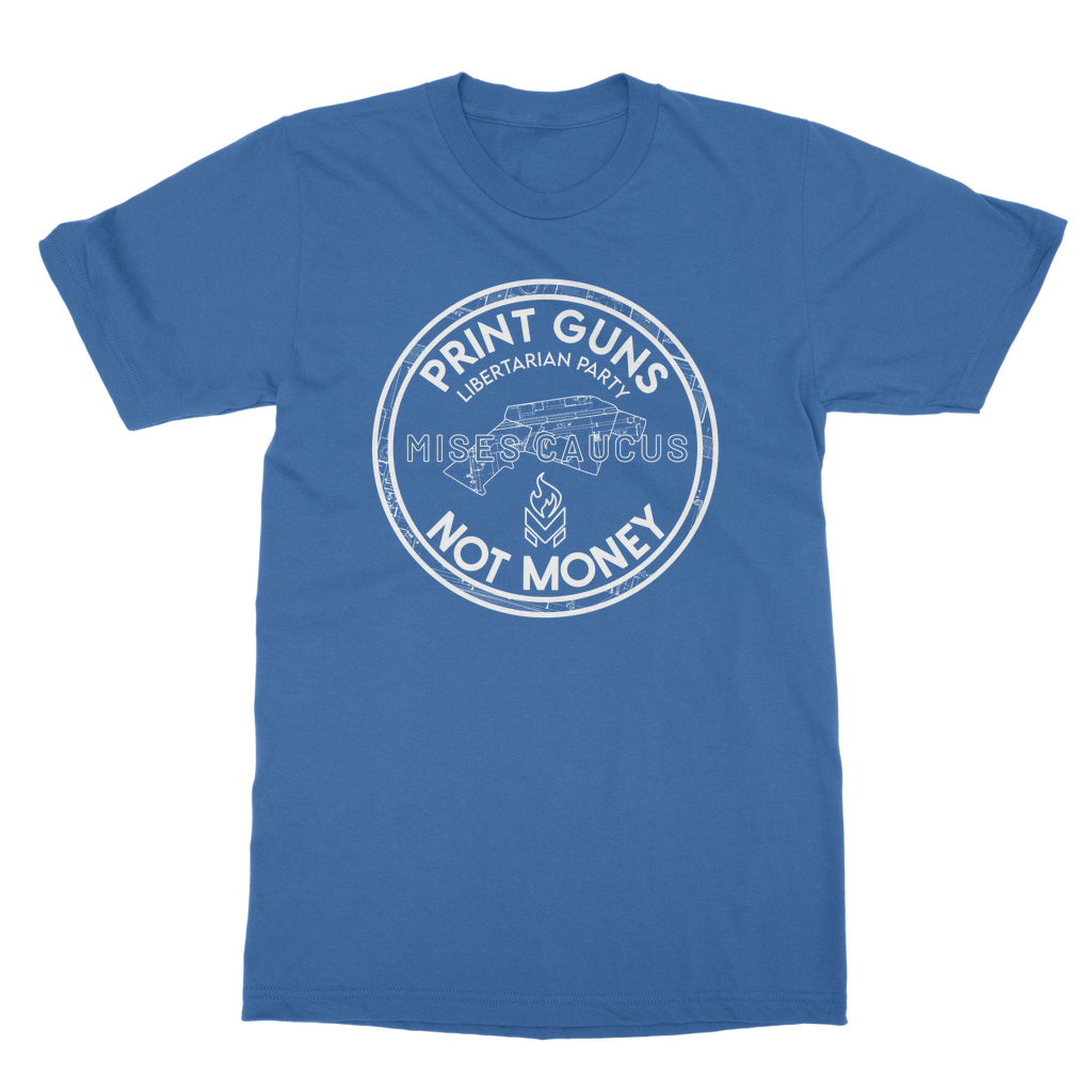 Print Guns Not Money B&W Classic Adult T-Shirt