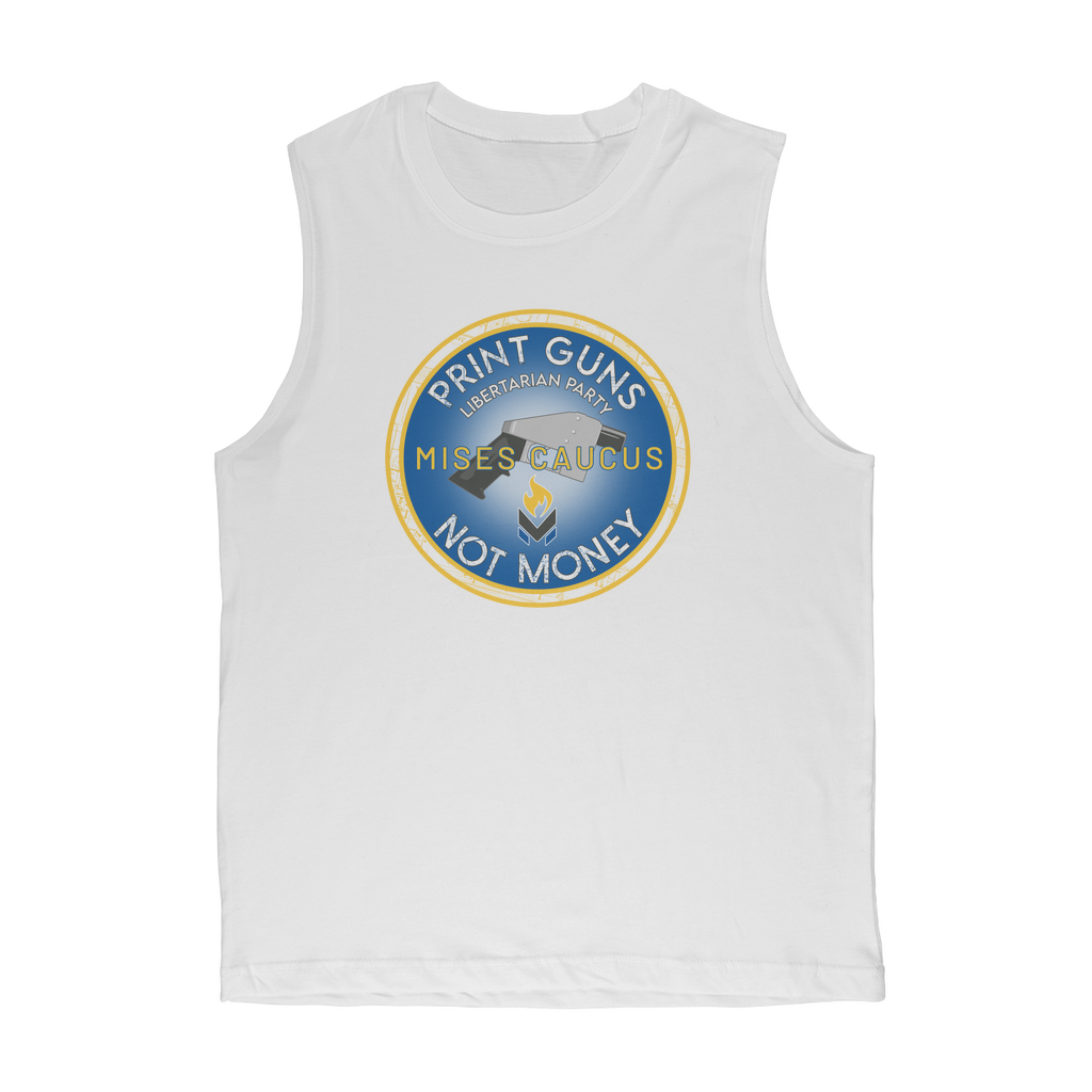 Print Guns Not Money Classic Adult Muscle Top