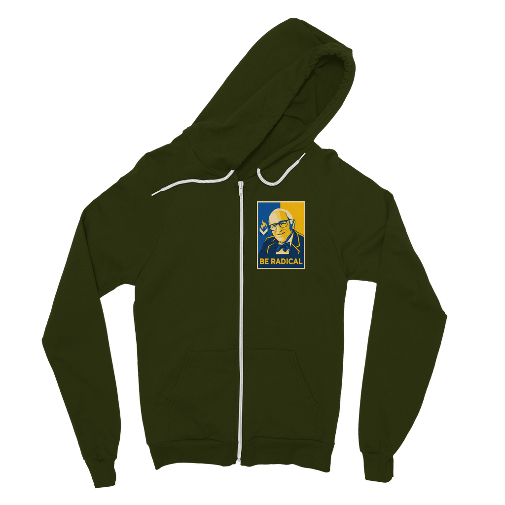 Murray Rothbard Be Radical Classic Adult Zip Hoodie