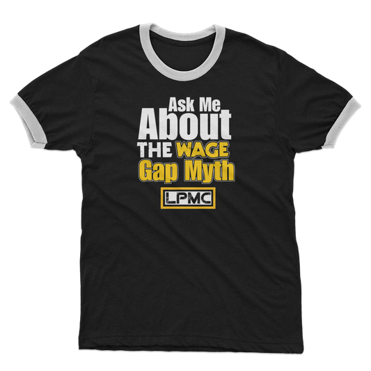 AMW Wage Gap Adult Ringer T-Shirt