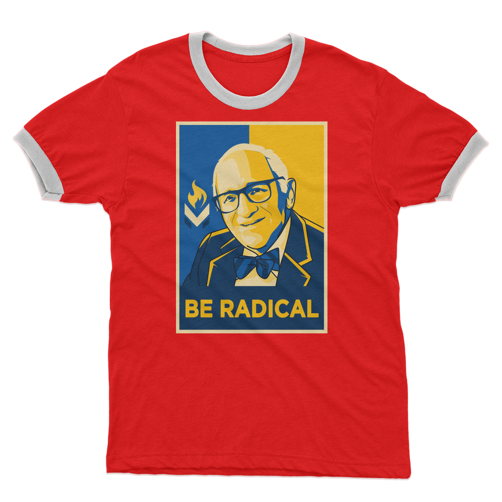 Murray Rothbard Be Radical Adult Ringer T-Shirt