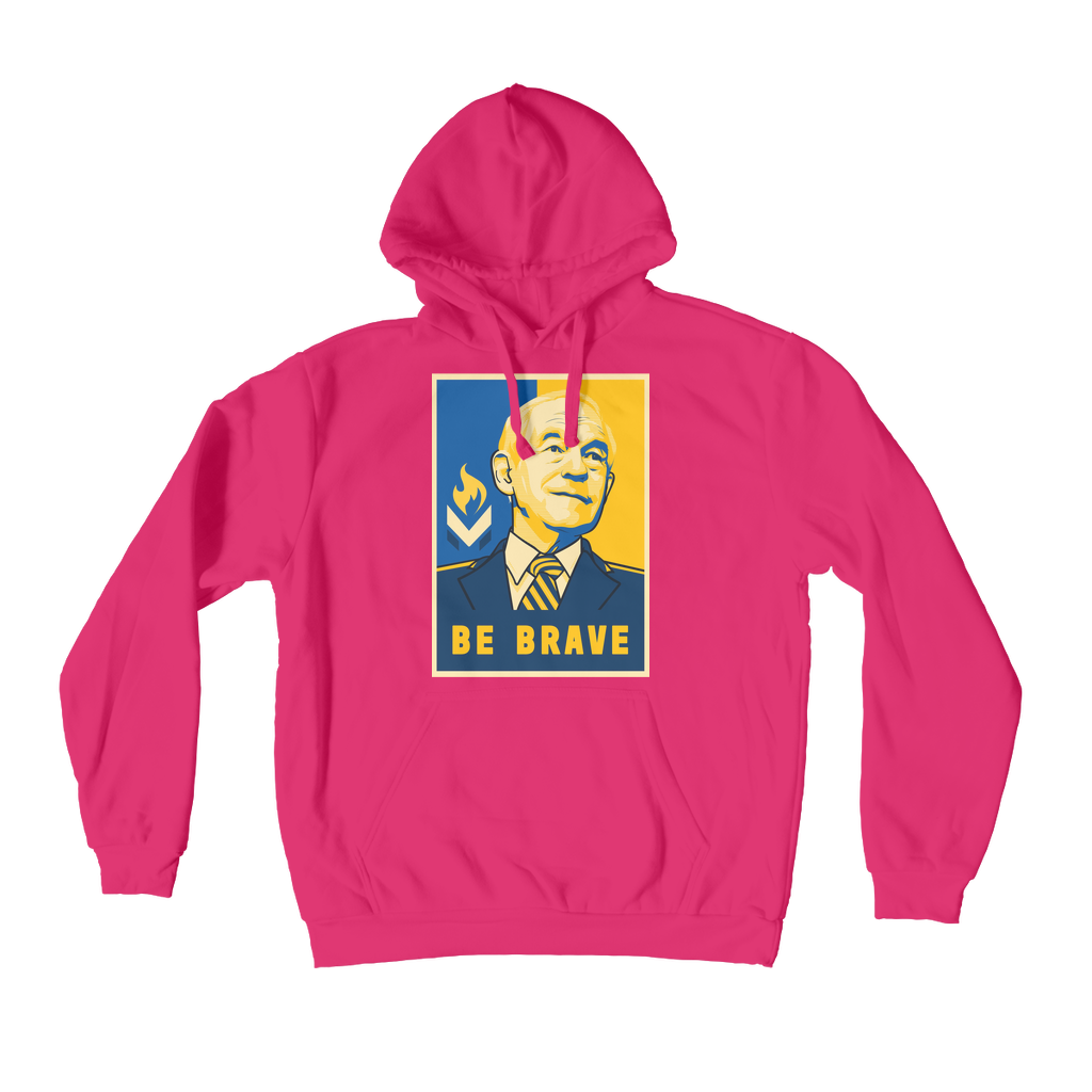 Ron Paul Be Brave Logo Premium Adult Hoodie