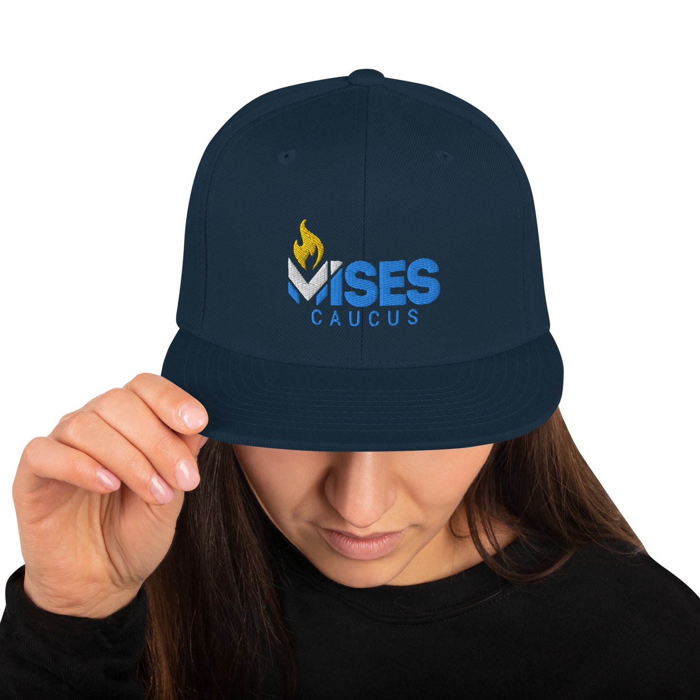 LPMC Text Logo Dark colored Snap Back Hat - Unisex