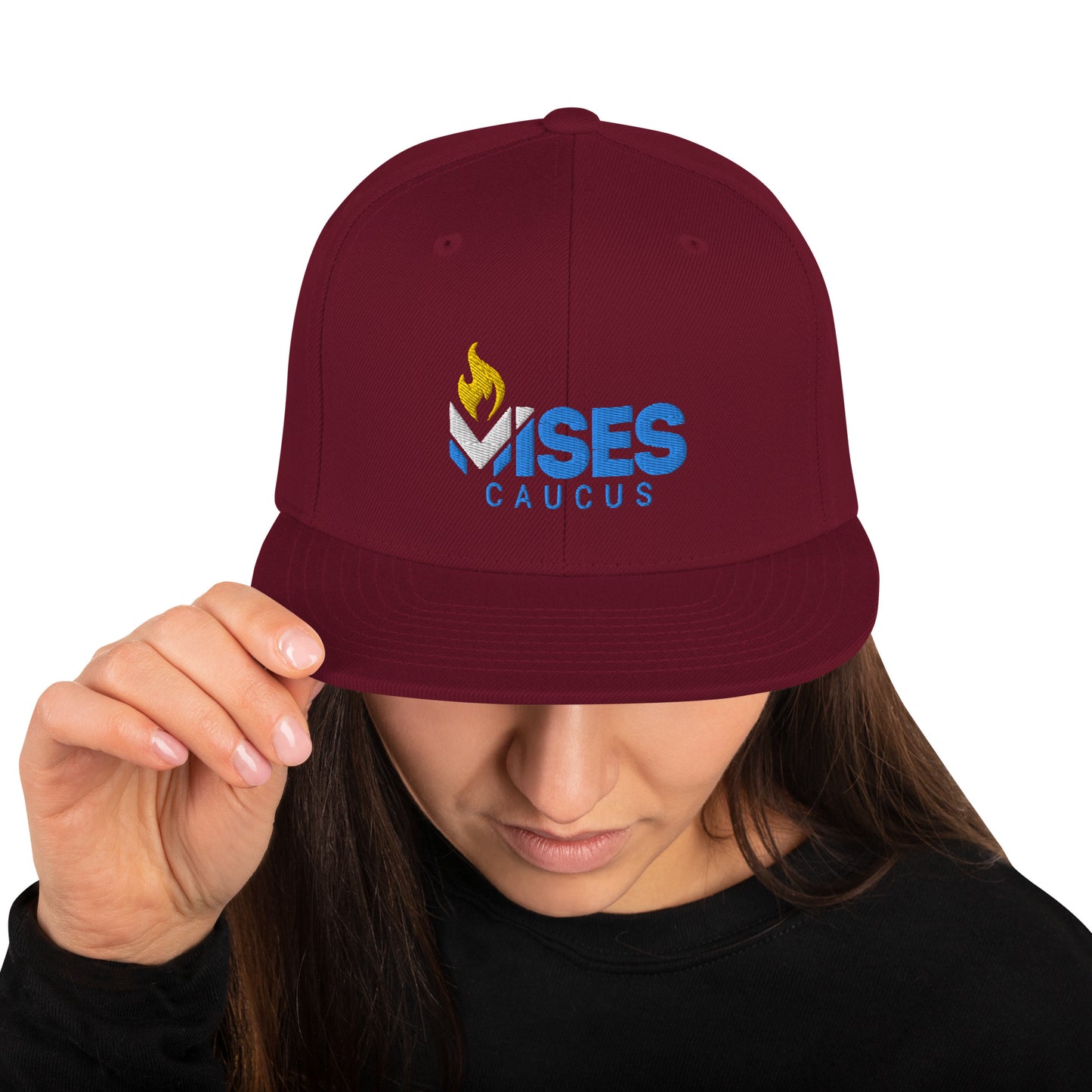 LPMC Text Logo Dark colored Snap Back Hat - Unisex