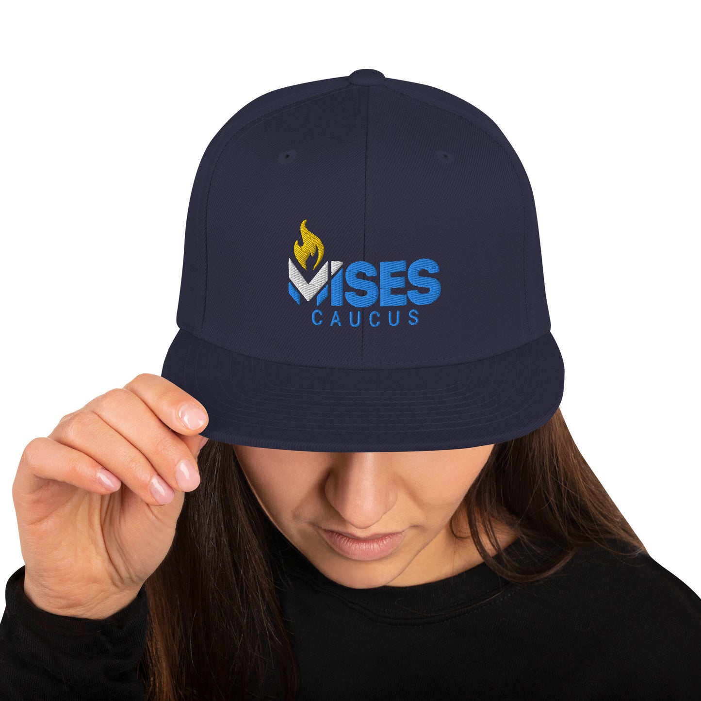 LPMC Text Logo Dark colored Snap Back Hat - Unisex