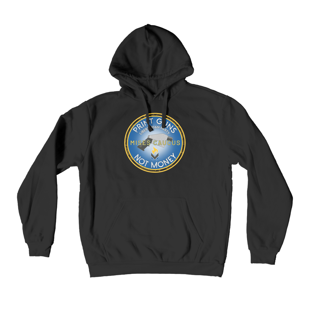 Print Guns Not Money Premium Adult Hoodie