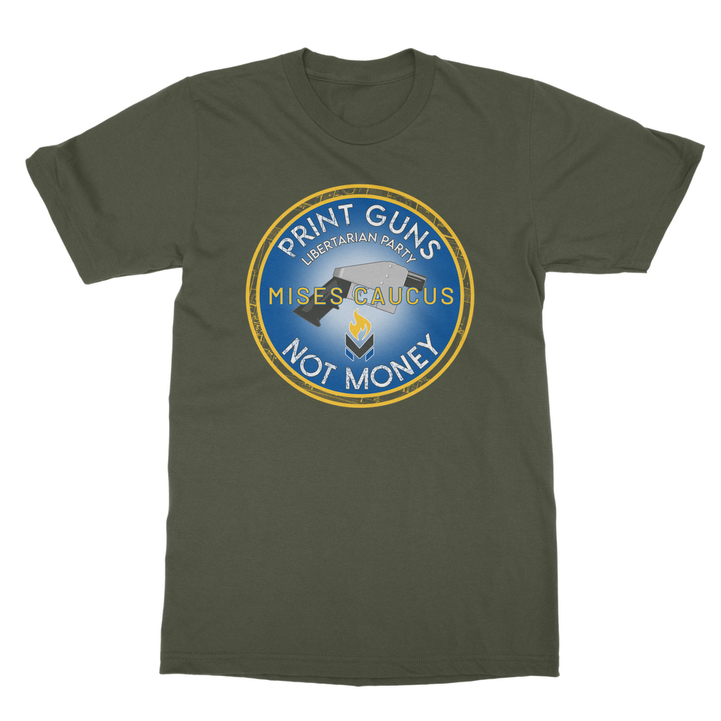 Print Guns Not Money Classic Adult T-Shirt