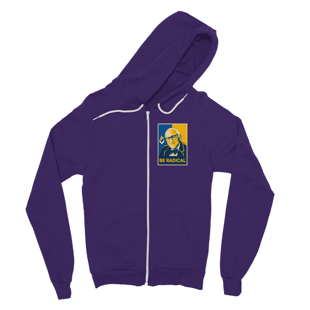 Murray Rothbard Be Radical Classic Adult Zip Hoodie