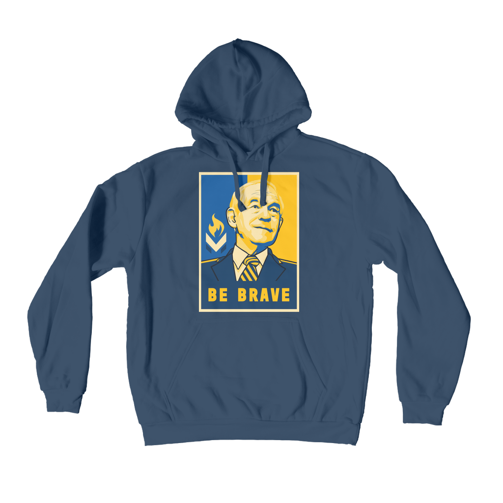 Ron Paul Be Brave Logo Premium Adult Hoodie