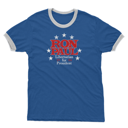 Ron Paul for President Red Adult Ringer T-Shirt