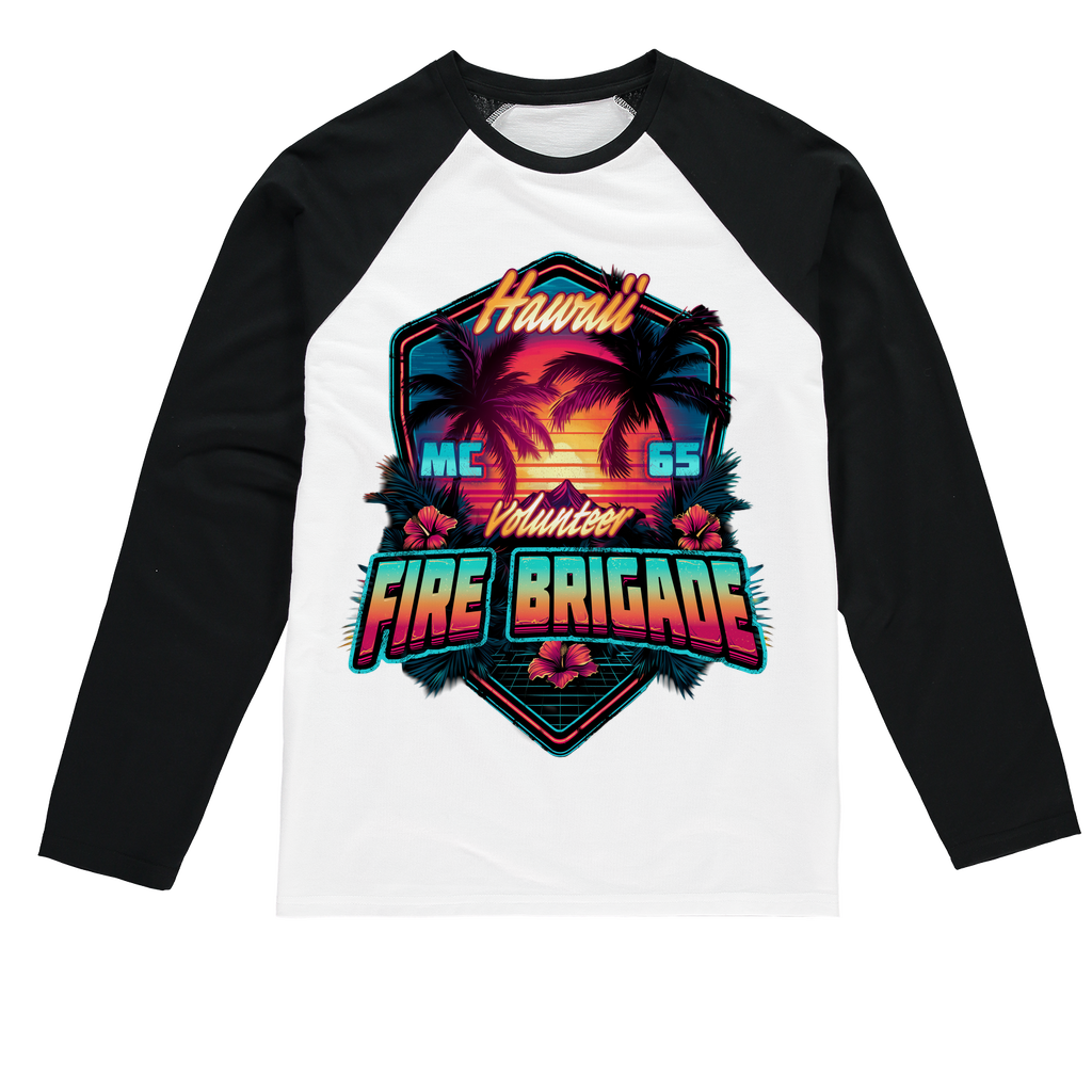 Volunteer Fire Brigade - Hawaii - MC 65 Sublimation Baseball Long Sleeve T-Shirt