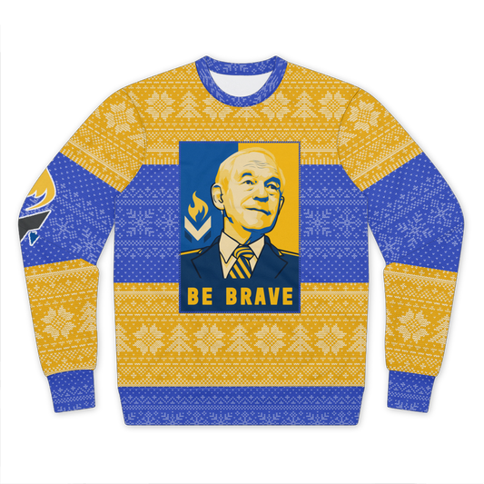 Ron Paul Be Brave Logo Premium Cut and Sew Sublimation Unisex Sweatshirt