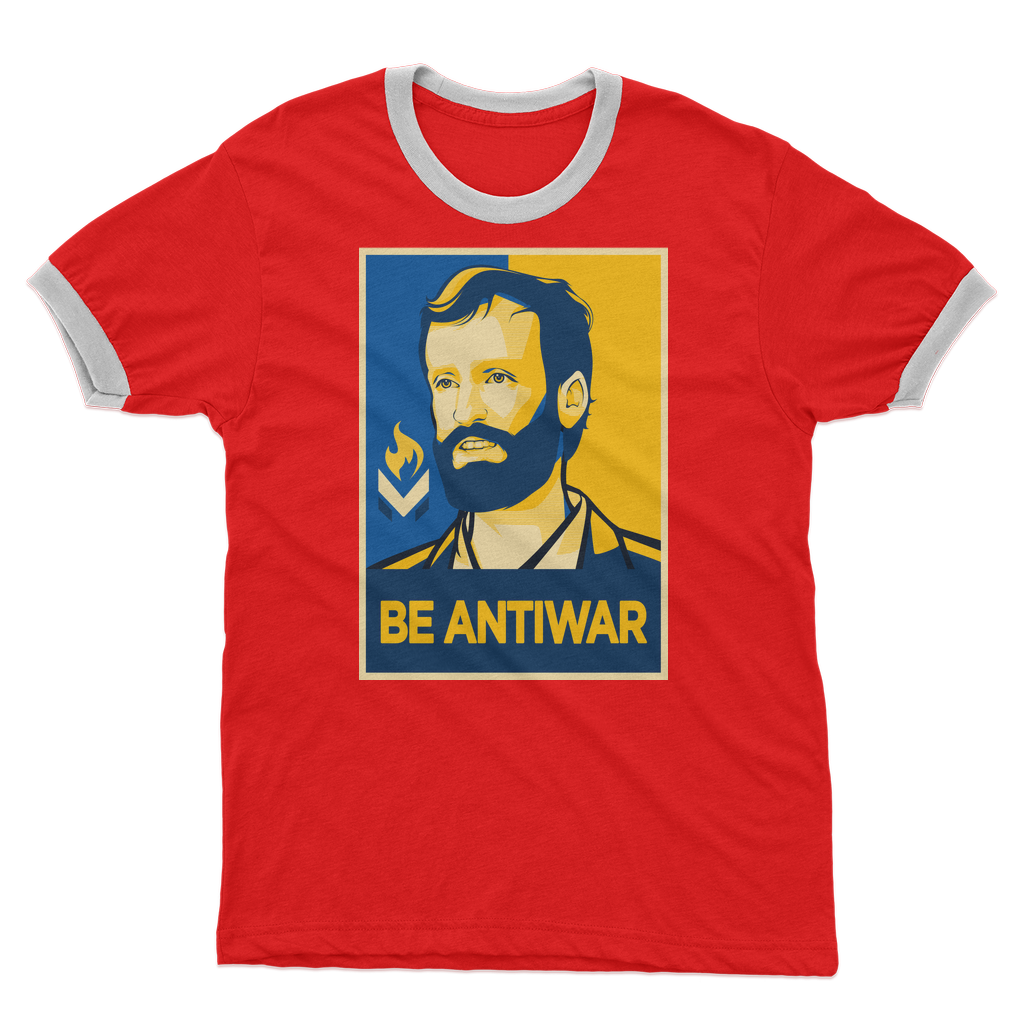 Scott Horton - Be Antiwar Adult Ringer T-Shirt