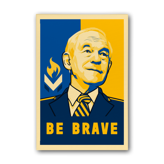Ron Paul Be Brave Logo Premium Stretched Canvas