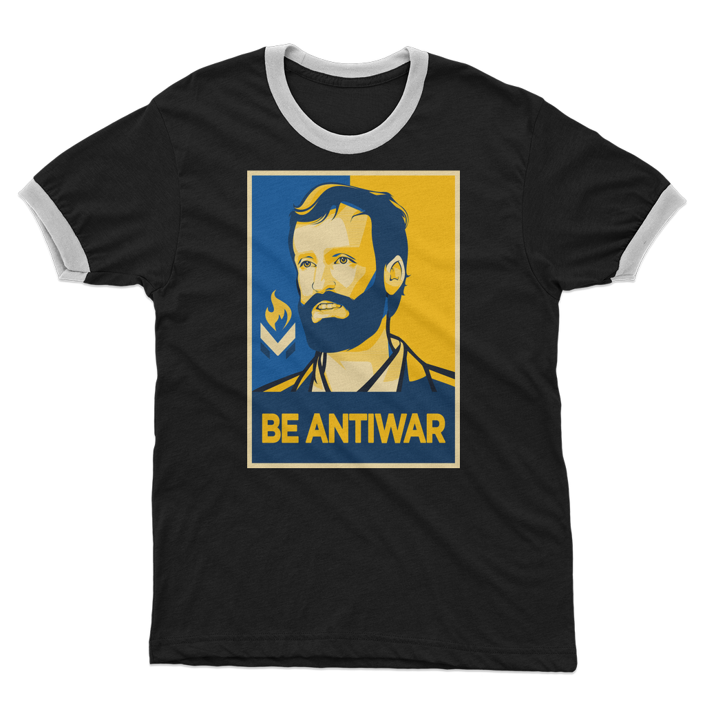 Scott Horton - Be Antiwar Adult Ringer T-Shirt