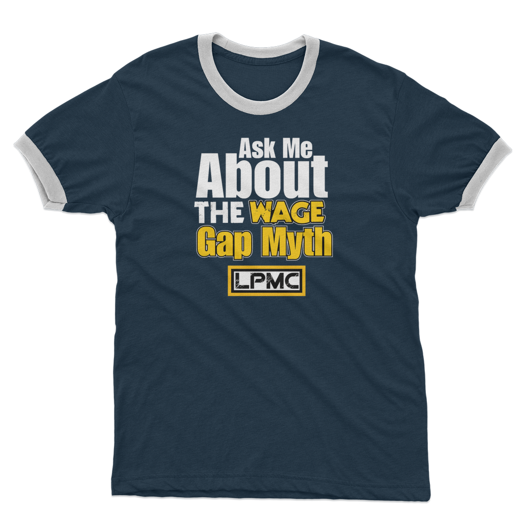 AMW Wage Gap Adult Ringer T-Shirt