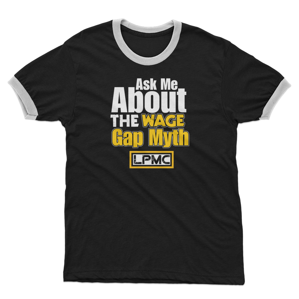 AMW Wage Gap Adult Ringer T-Shirt