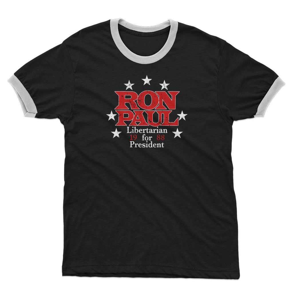 Ron Paul for President Red Adult Ringer T-Shirt