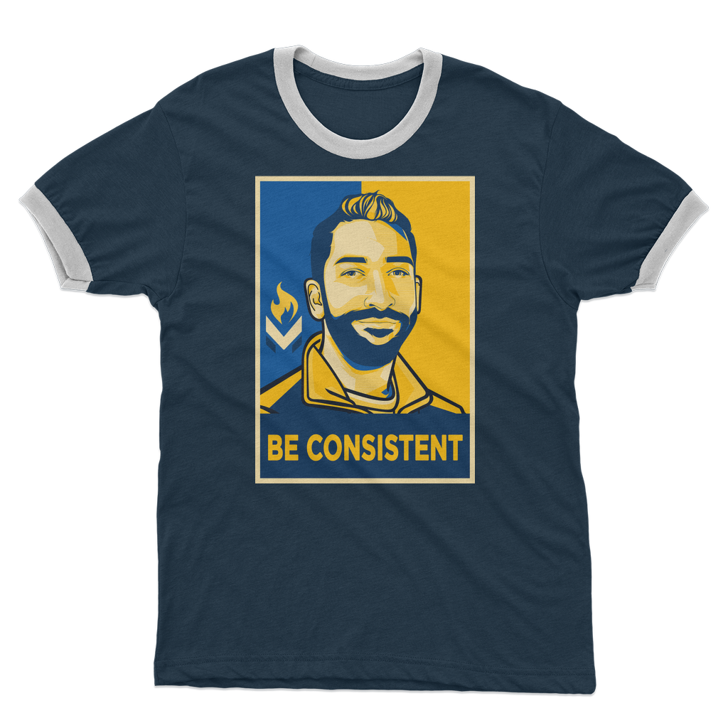 Dave Smith - Be Consistent Adult Ringer T-Shirt