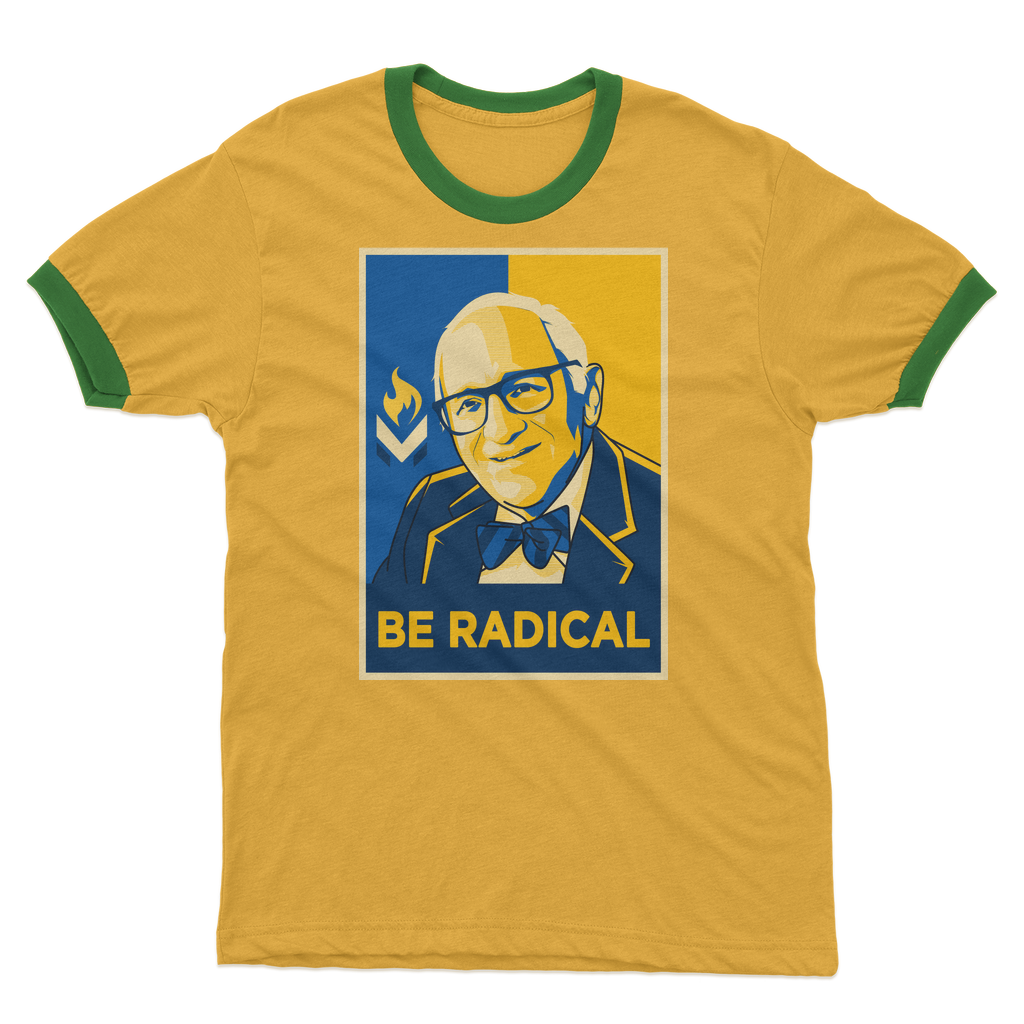 Murray Rothbard Be Radical Adult Ringer T-Shirt