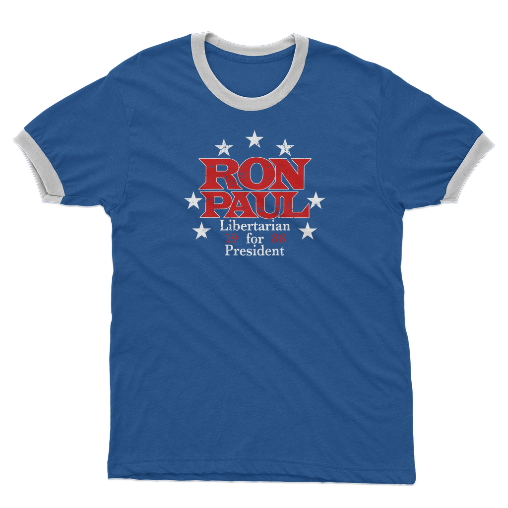 Ron Paul for President Red Adult Ringer T-Shirt