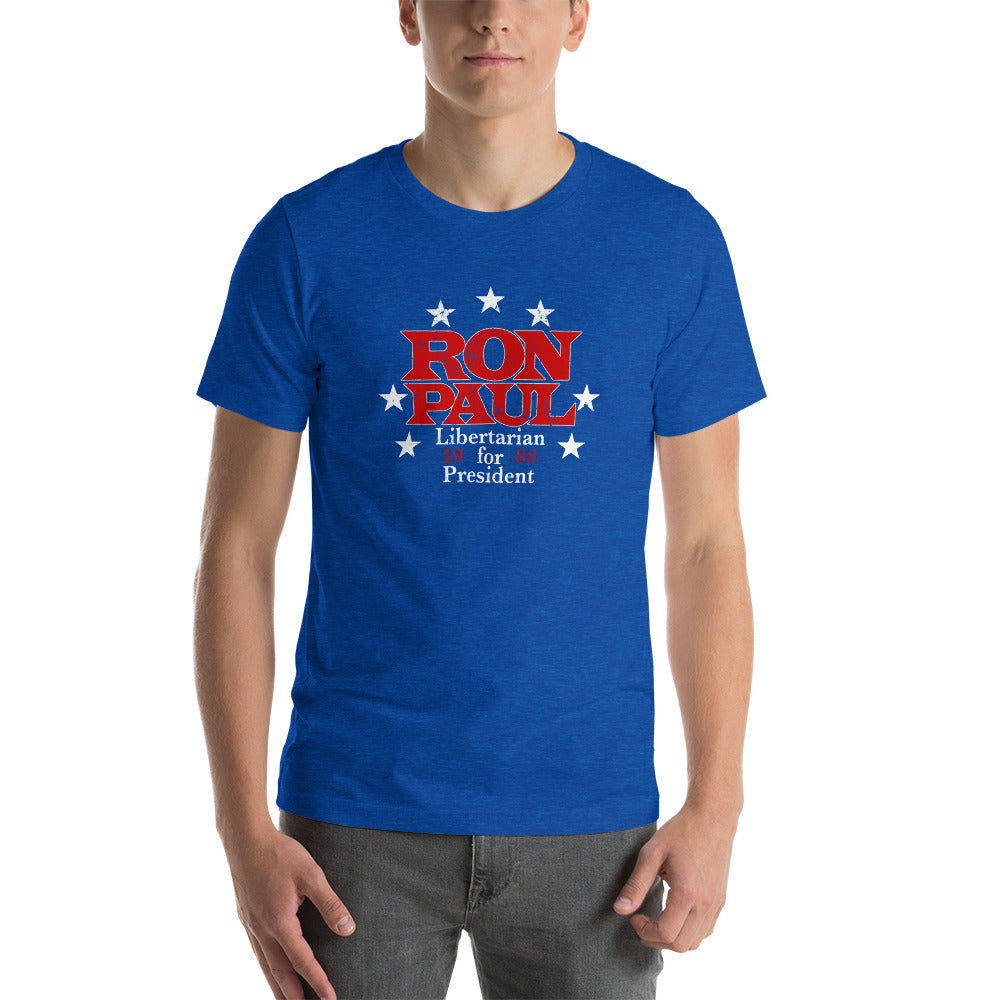 Ron Paul for President 1988 Red Text Premium Quality Tee Shirt